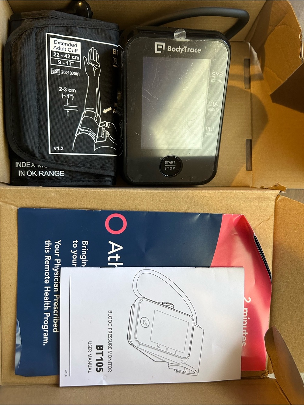 Black Digital Blood Pressure Monitor with Cuff